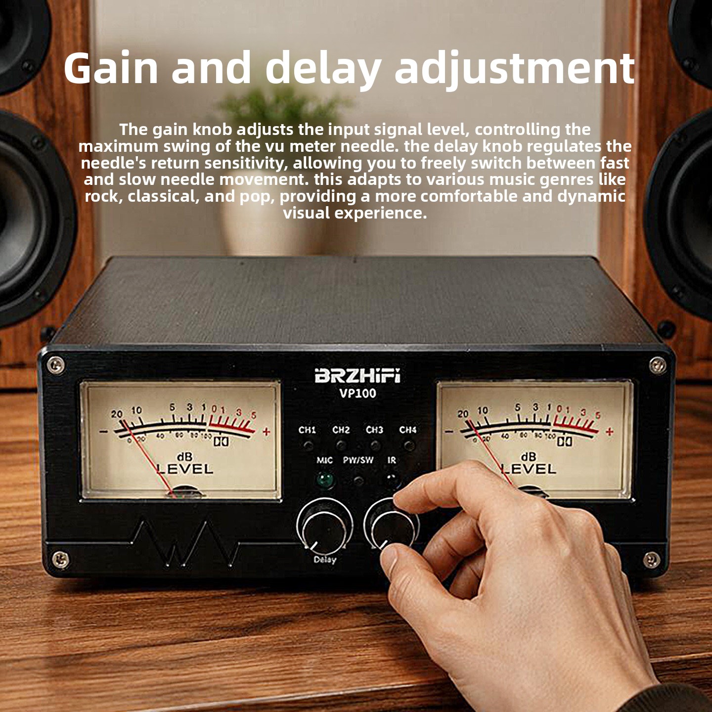 Audio Without Music - BRZHIFI 2027 新型 VP100 ミュージックレベルメーター 音声制御