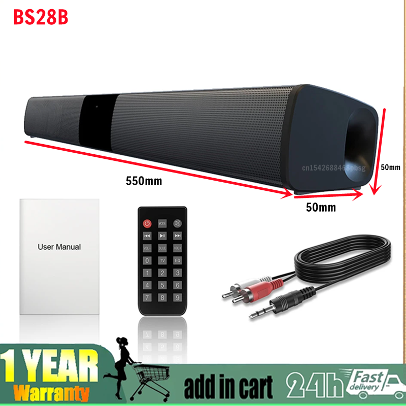 Audio Music Visualizer - 40 ワットワイヤレス Bluetooth サウンドバーステレオスピーカーホームシアター PC TV