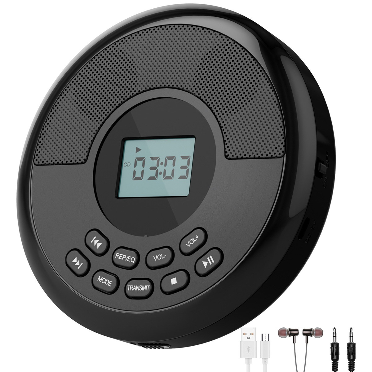Audio Music Mp3 Songs - ポータブルCDディスクマシン MP3 USBドライブ Bluetoothミュージックプレーヤー ウォークマン デュアルホーンスピーカー