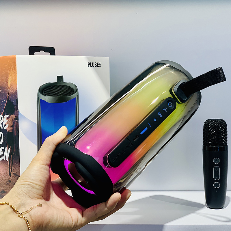 Audio Music Mp3 Songs - パルス-家族のためのBluetoothスピーカーフォン,ポータブル,rgb,雰囲気ランプ,オーディオ,ブームボックス,防水,マイク付きサブウーファー