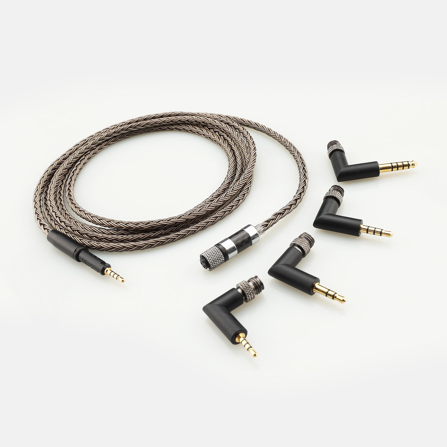 Sennheiser Headphone Hd 560S - 16芯OCC銀メッキHIFIイヤホンケーブル 4-in-1ヘッドホンアップグレードケーブル ゼンハイザーHD599 HD569 HD560S HD559用