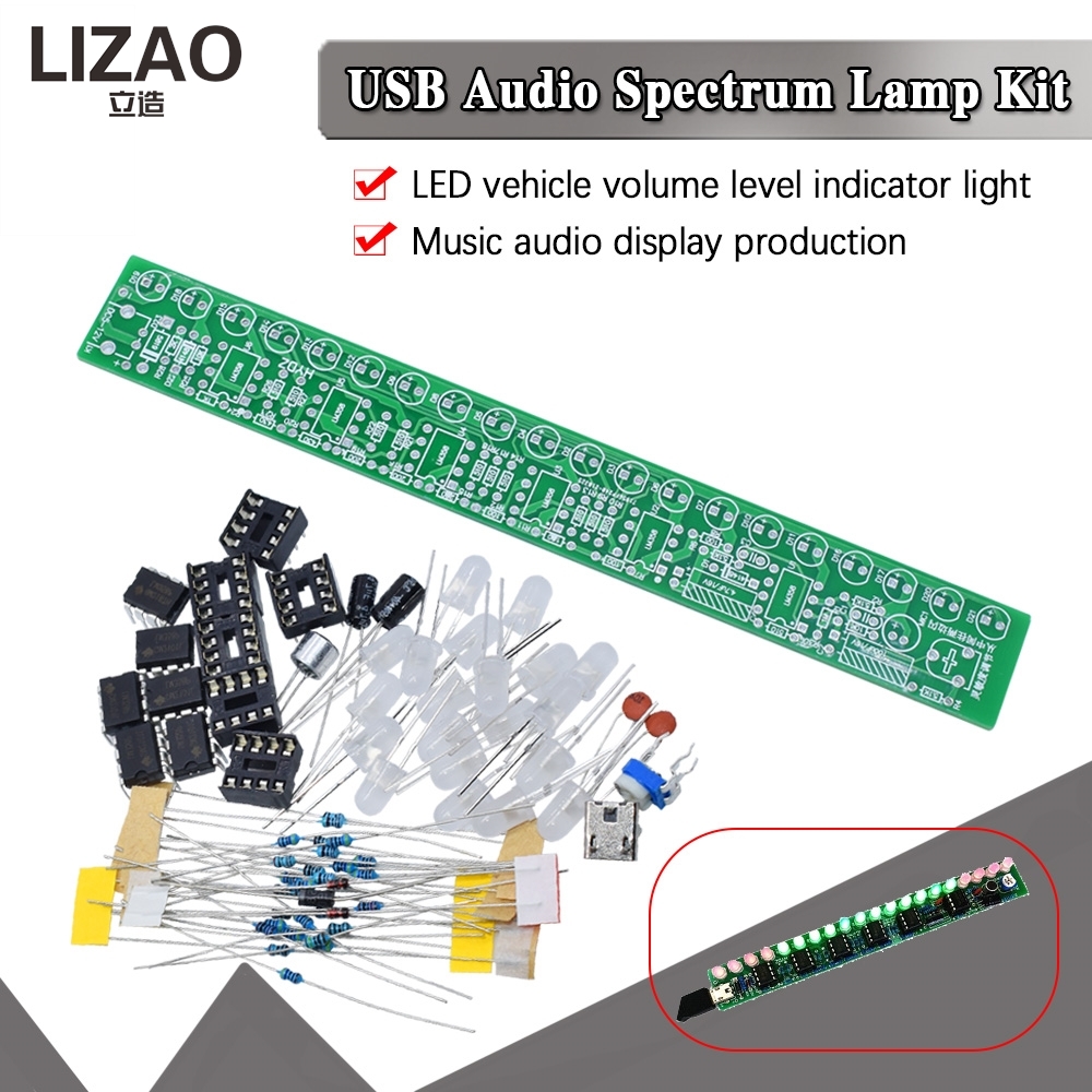 USBオーディオスペクトラムランプDIYキット、音楽表示およ - Audio Music Visualizer のレビューと価格