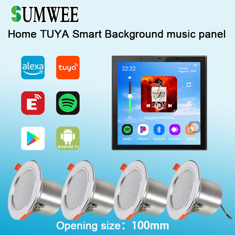 4インチAndroid 11搭載TuyaスマートホームBlu - Audio Music In Background のレビューと価格