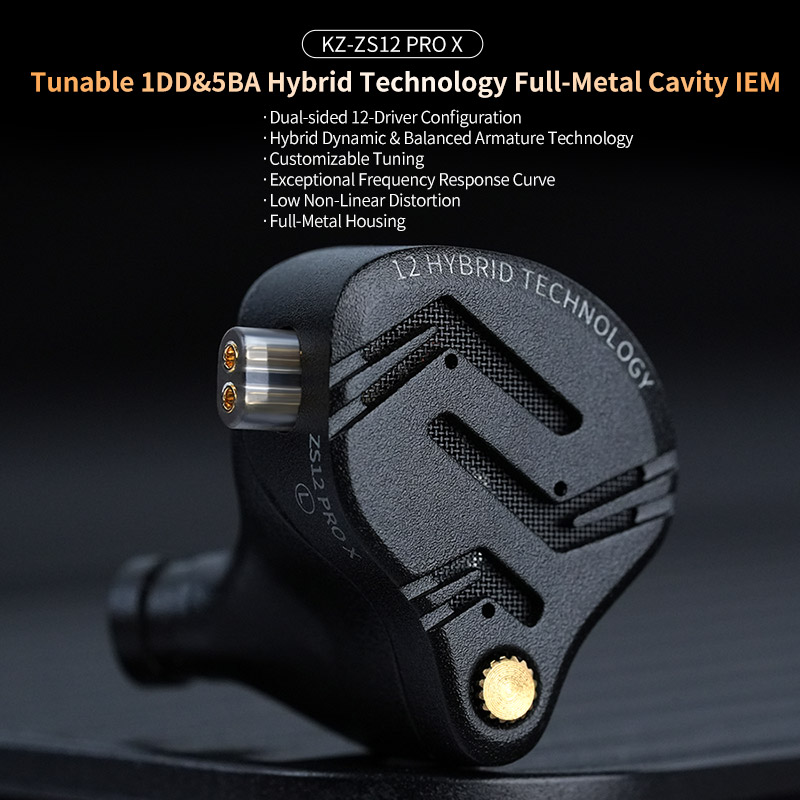 KZ ZS12 プロ X メタルイヤホン 1DD + 5BA - Audio Music Technology のレビューと価格