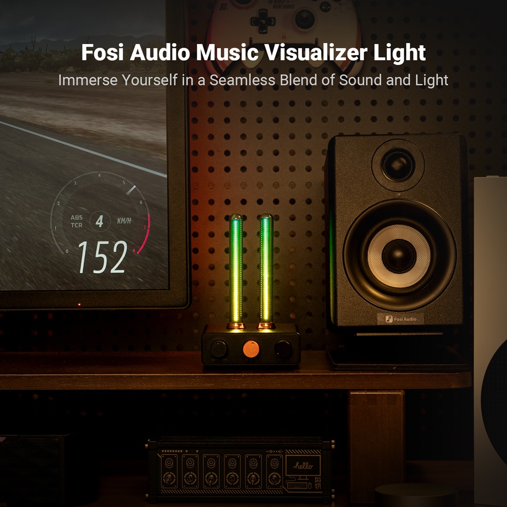 Fosi Audio RGB LEDリズムアンビエントライト - Audio Music Visualizer のレビューと価格