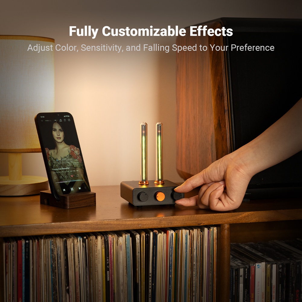 Fosi Audio RGB LEDリズムアンビエントライト - Audio Music Visualizer のレビューと価格