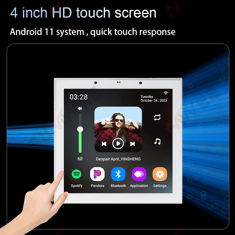 TUYAスマートホーム 4インチ Android 11 Bl - Audio Music In Background のレビューと価格