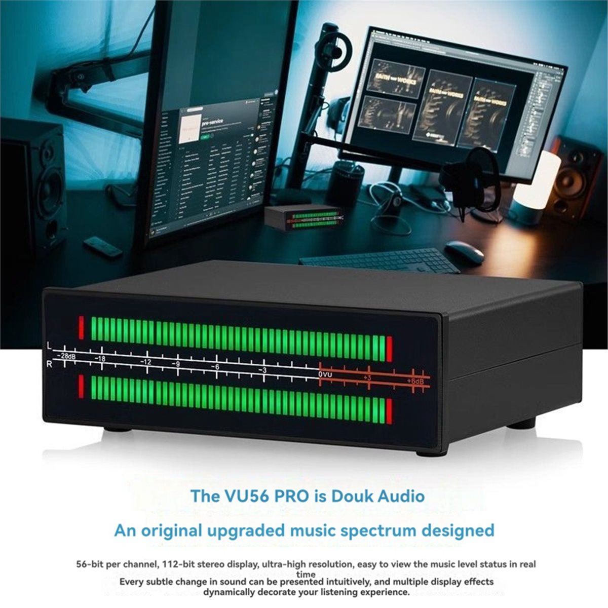 A40I VU56-PRO デュアルチャンネル音楽スペクトラ - Audio Music Visualizer のレビューと価格