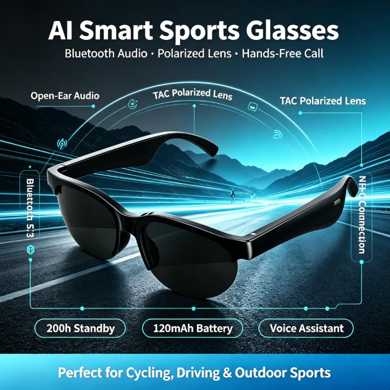 スマートスポーツグラス オープンイヤーオーディオ ブルートゥ - Audio With Music のレビューと価格