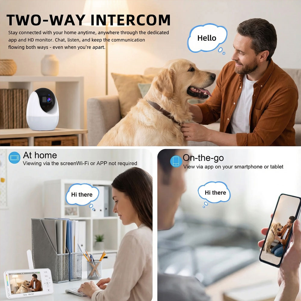 ナイトライト付きスマートベビーモニター 4.3インチ 108 - Audio Music Network のレビューと価格