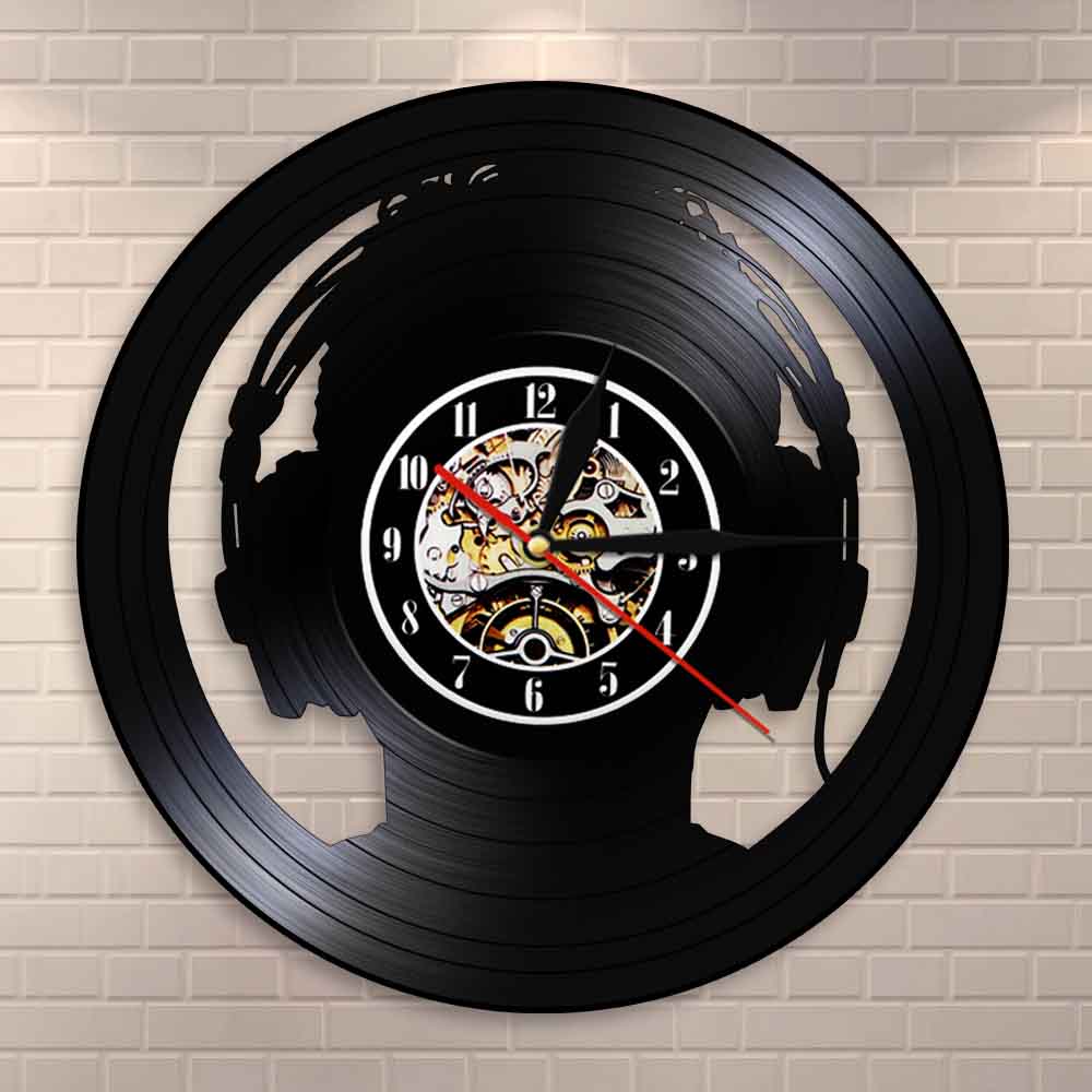 オーディオスレーブヘッドホンDJ装飾壁掛け時計音楽愛好家向け - Audio Music Separate のレビューと価格