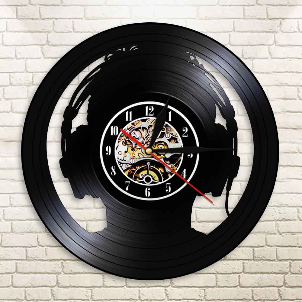 オーディオスレーブヘッドホンDJ装飾壁掛け時計音楽愛好家向け - Audio Music Separate のレビューと価格