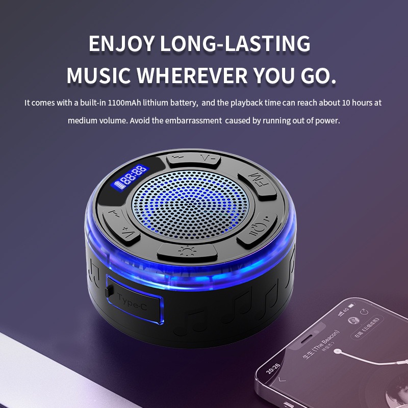 浴室防水ワイヤレス Bluetooth スピーカー FM ラ - Apple Music Audio Quality のレビューと価格