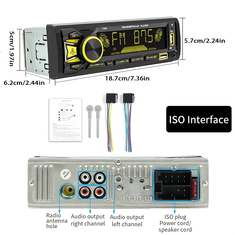 1DIN インダッシュ FM カーラジオステレオ、デジタルオ - Audio Without Music のレビューと価格